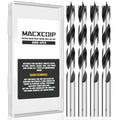 Brad Point Wood Drill Bit Set, 4Pcs 9MM Metric Drill Bit Set with Double Flutes Design for Carpenter Woodworking and All Types of Wood