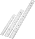 Mr. Pen- Metal Straight Edge Ruler, 3 pcs, 6", 8", 12", Stainless Steel Ruler Set, Imperial & Metric Measurements for Drawing, Home, Office, Engineering