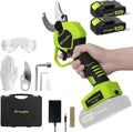 Electric Pruning Shears, Yougfin 1.12" Wood Ranger Power Shear with 2 * 20V Batteries Powered Pruning Shears for Gardening Power Pruners Cordless with SK5 Replacable Blade Effortless Safe System