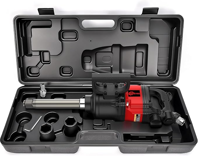 Trivd Frol Air Impact Wrench - 1 Inch Air Impact Gun | Max Torque 3550 Ft-lbs, 5000 RPM Speed, Weight 41 lb, 1" Impact Gun Wrench with 32mm-33mm Sockets for Heavy Duty Repairs