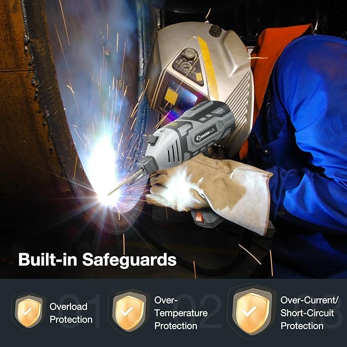 Sakerplus Portable Welding Machine, Handheld Welder Machine 110V, ARC Portable Welder with IGBT Inverter 5 Variable Current Adjustment, 30pcs 3/32" Wire Rods, Welding Helmet, Carrying Case Included