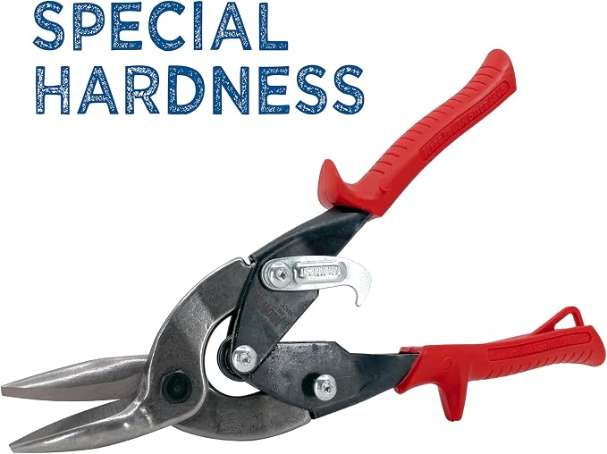 MIDWEST Special Hardness Aviation Snip - Left Cut Regular Stainless Steel Cutting Shears, Made in the USA - MWT-SS6716L