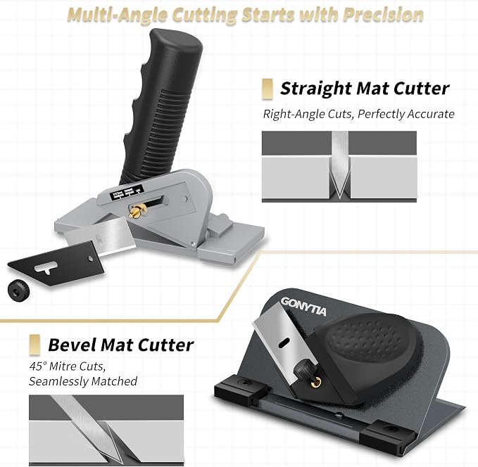 GONYTIA 35 Inch Compact Elite Mat Cutter, High Precision Mat Board Cutter for Picture Framing and Art Projects At-Home Framers Black
