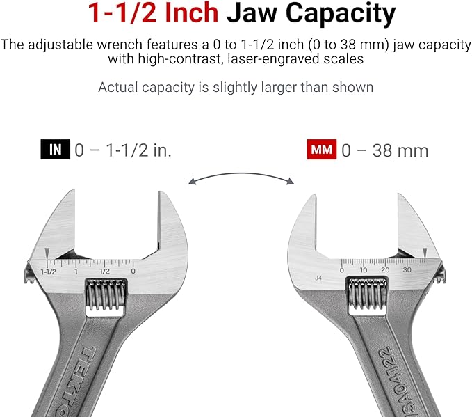 TEKTON 6 Inch Adjustable Wrench | WSA04122