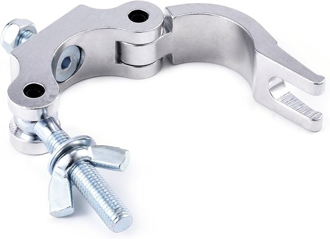 MFL. Heavy Duty Truss Clamp, 660 lb Aluminum Alloy DJ Light Clamps, Fits 1.5-2.0 Inch Truss for Stage Lighting Projector Par Lights, TUV Certificated ID: 50393001, Silver, Pack of 4