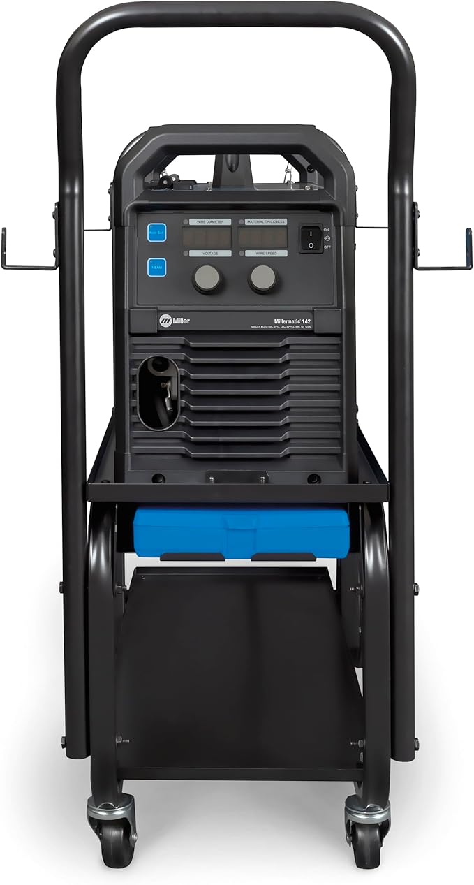 Millermatic® 142 MIG Welder – 120V, Portable Wire Feed Welder with Auto-Set™, Welds Up to 3/16" Steel, Ideal for Auto Repair & Light Fabrication