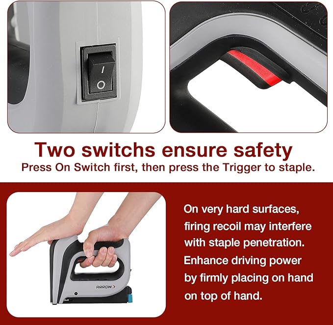 Arrow Cordless Staple Gun Kit, Electric Stapler with 3750 Pieces T50 1/4", 3/8", 1/2" Staples, for Upholstery Professional and DIY Projects, T50DCD
