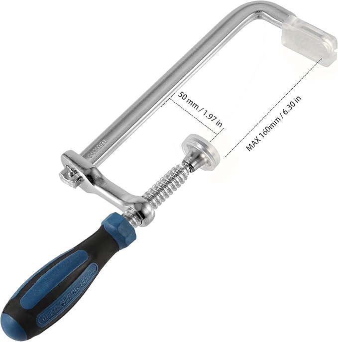 6 Pack 6 Inch Bar Clamps, Heavy Duty F Clamp, Steel Drop Forged Bar Clamps for Woodworking, Metal working, Welding, DIY Carpentry