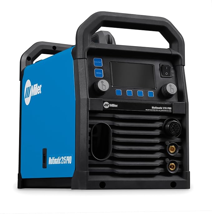 Miller Multimatic 215 PRO Multiprocess Welder – MIG (Steel & Aluminum), DC TIG & Stick Welding Machine, 120V/240V, Home & Workshop Equipment with Spool Gun Capability