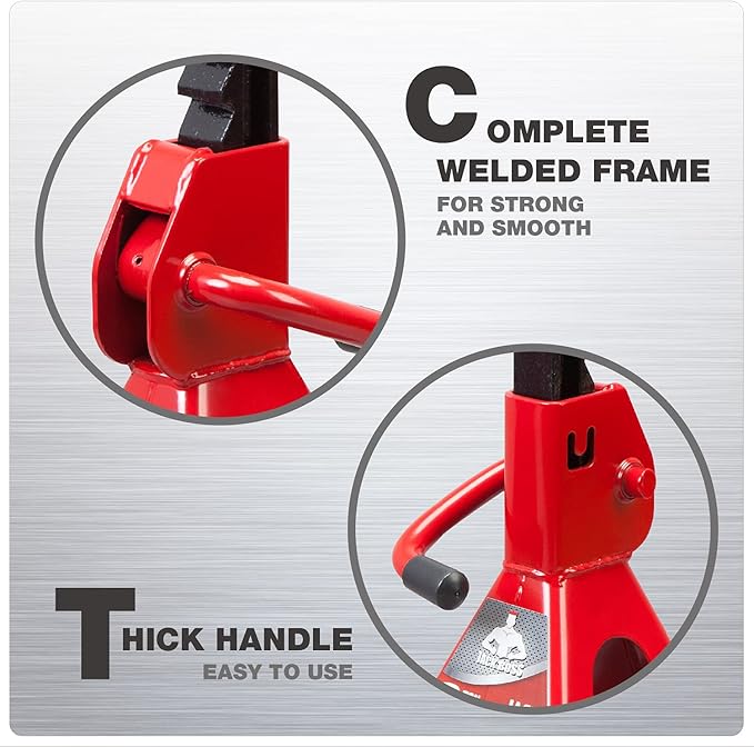 Jack Boss Jack Stands Low Profile 2 Ton(4000 LBs) Lifting Car Stand, Fit Use for Cars Automotive Small Vehicles, 2 Pack