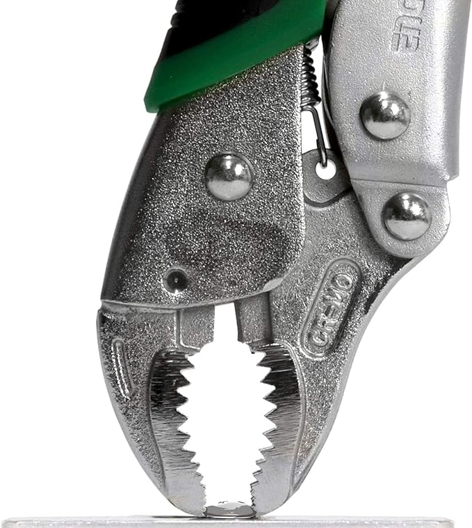 ENGINEER 7.5" Screw Removal Locking Pliers PZ-65. Secure Hold, Quick Release. Grip & Remove Stripped Screws.