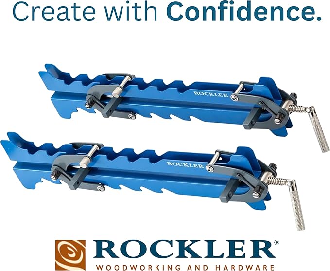 Rockler Mini Deluxe Panel Clamps (2-Pack) Four-Way Pressure Clamp Set