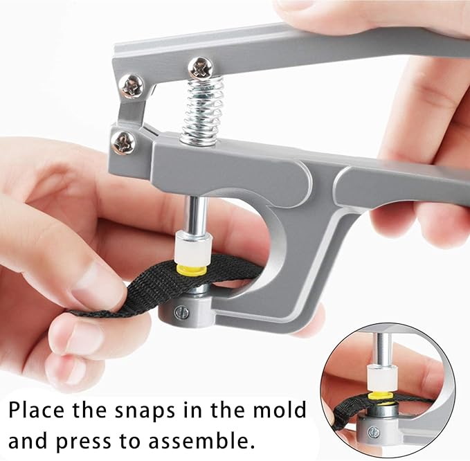 NXTOV 960pcs Plastic Snaps, T5 White Snaps Starter Fasteners Kit, No-Sew Buttons for Crafts Cloth