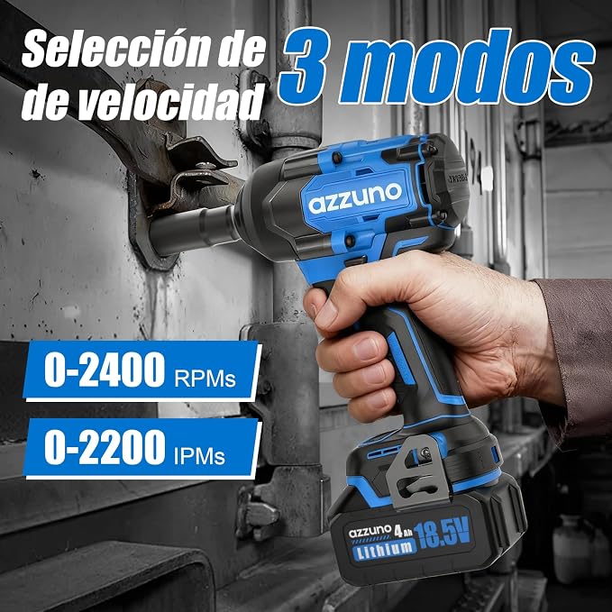 Electric Impact Wrench 737 Ft-lbs(1000N.m) 1/2'' Brushless Cordless Impact Driver with Fast Charger and 2x4.0Ah Battery Powered Impact Wrench Charger & 4 CR-V Sockets for Home Car Truck Tires