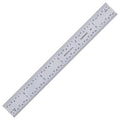 PEC Tools Made in USA Machinist Rule, 6" Rigid Steel Rule, Satin Chrome Finish, Markings 1/32", 1/64",1/10",1/50" for Professionals