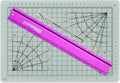 Alumicolor Cut-and-Measure Set w/Hobby Blade, Self-Healing Mat & AlumiCutter Ruler, 12IN, Purple