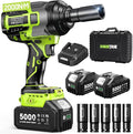Robustrue Cordless Impact Wrench,1475Ft-lbs (2000N.m) 1/2 High Torque Brushless Impact Gun, 18V Power Impact Driver, 2 * 5000mAh Battery,5 Sockets, Brushless Variable Speeds for Car/Truck RV/Mower