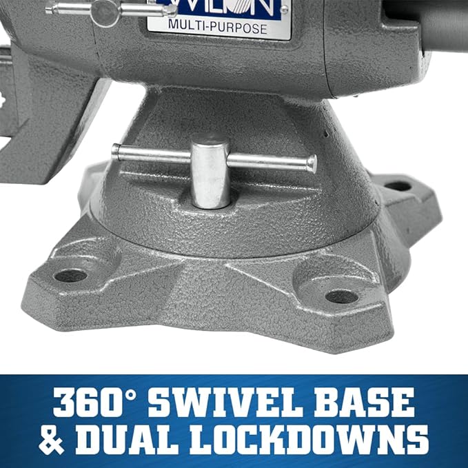 Wilton Multi-Purpose Bench Vise, 6-1/2" Jaw Width, 6-1/4" Jaw Opening, 3-1/4" Throat (Model 650P)