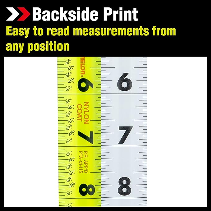 Komelon 16-Ft Self Lock Dual Tape Measure with Fraction Markings, Auto Lock (SLD116)