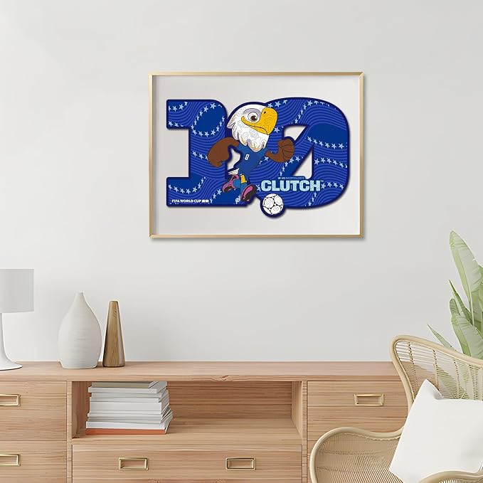 WOODLUX FIFA 2026 World Cup USA Mascot The Bald Eagle 150 Pieces Wooden Puzzles for Kids & Adults, Irregular Shape Jigsaw Puzzle, 5MM Thick, Officially Licensed Product