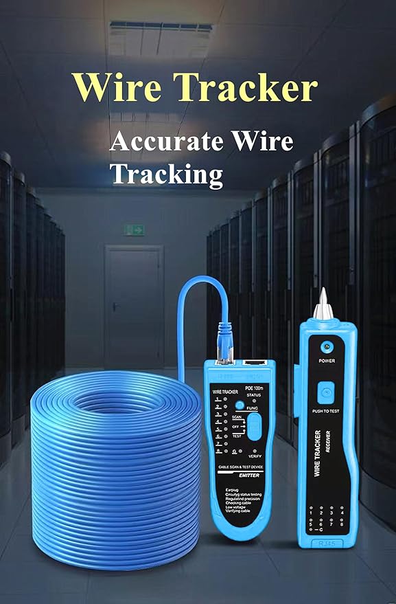 Network Tool kit, Pass Through RJ45 Crimp Tool kit, Ethernet Crimper Cat6 Cat5e Cat5 Crimping Tool with Wire Tracker, 110/88 Punchdown Tool, Cat6 Pass Through Connectors, Wire Stripper