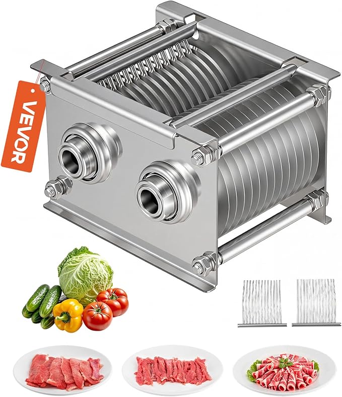 VEVOR Meat Cutter Machine Blade, 7 mm Replacement Commercial Blade for Model 90 Food Slicer, Stainless Steel, for Boneless Meat, Soft Vegetables