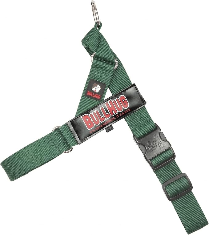 Adjustable Dog Harness– No Pull, No Choke – for English Bulldogs, French Bulldogs, Pugs & Broad-Chested Breeds – Easy, Safe Walks (Hunter Green, XL)