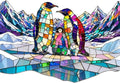 Qiuenisray Glass Penguin Jigsaw Puzzle 200 Pcs | Cool Wood Puzzle Wall Decor, FSC Certified Unique Animal Adult Puzzles Piece, Creative Gift for Family Game