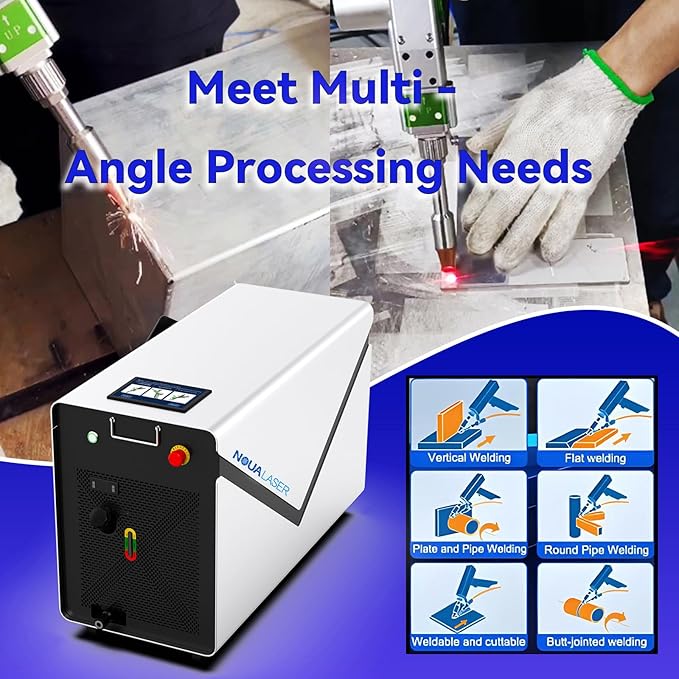 6 IN 1 Laser Welding Machine Double Wobble 1200W Laser Welder/Cleaner/Cutter/Underwater Welding/Tack Weiding/Weld Seam Cleaning with Auto Wire Feeder for Aluminum, Stainless Steel, etc.