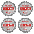 4 Pack 4 1/2 Circular Saw Blade 24T Carbide Tipped Teeth, Compact TCT Saw Blades for Cutting Various Wood, Plastic and Composite Materials, 3/8" Arbor, Fit Dewalt Craftsman Ryobi Milwaukee