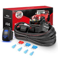 Nilight Nylon LED Light Bar Wiring Harness Kit 16 AWG 2 Leads | 12V 5Pin Rocker Switch, Laser On/Off Power Relay & Blade Fuse for Off Road Lights on Cars Jeep Boat Trucks