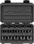 TEKTON 1/2 Inch Drive Impact Socket Set, 17-Piece | SID92336 | (5/16 - 1-1/4 in.), Shallow, 12-Point, Case