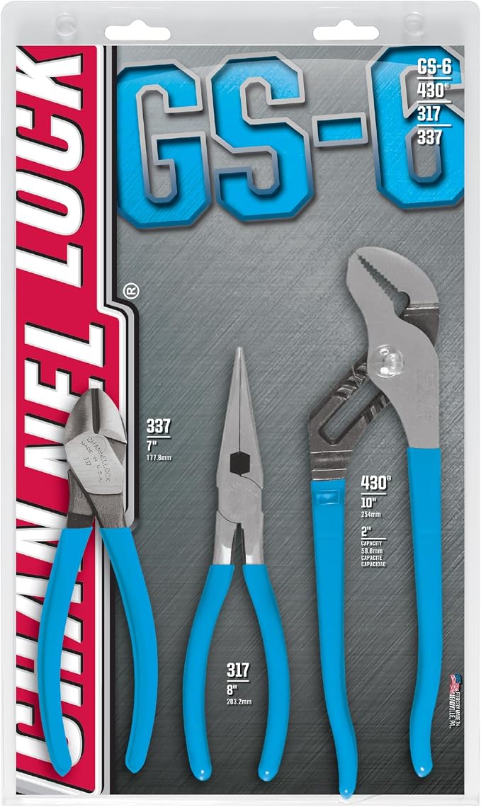 Channellock GS-6 3-Piece Plier Gift Set: 430, 317, 337