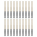 SALI Cobalt Drill Bit Set,20 Pack 7/64 Inch High Speed Steel Hex Shank Jobber Drill Bits, for Hardwood, Aluminum,Metal,Copper,Alloyed Steel