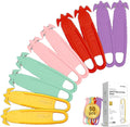 50Pcs T TOVIA Safety Box Cutter Knife of Recessed Concealed Stainless Steel Blade, Package Opener Plastic Cutter for Box, Carton, Shrink Wrap, Plastic Straps, 5Color.