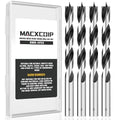 Brad Point Wood Drill Bit Set, 4Pcs 8MM Metric Drill Bit Set with Double Flutes Design for Carpenter Woodworking and All Types of Wood