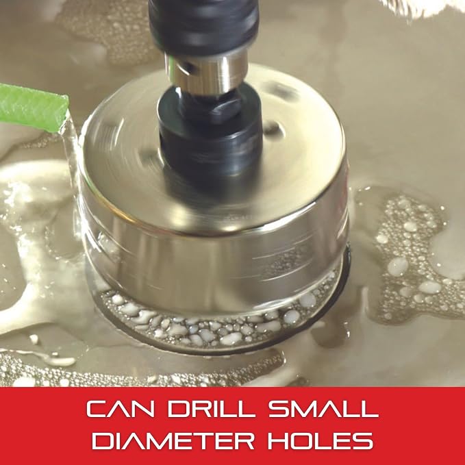 Starrett Diamond Grit Hole Saw, 1-1/4" Dia, 1-5/8" Cutting Depth | Ideal For Drilling Small Diameter Holes, 5/8-18 Thread Size, XA2/XA10 Arbor Type, Silver Finish, KD0114-N