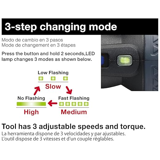 (USA Official) VESSEL e-ASSIST Screwdriver 3 SPEEDS with 5PC. Bit Set