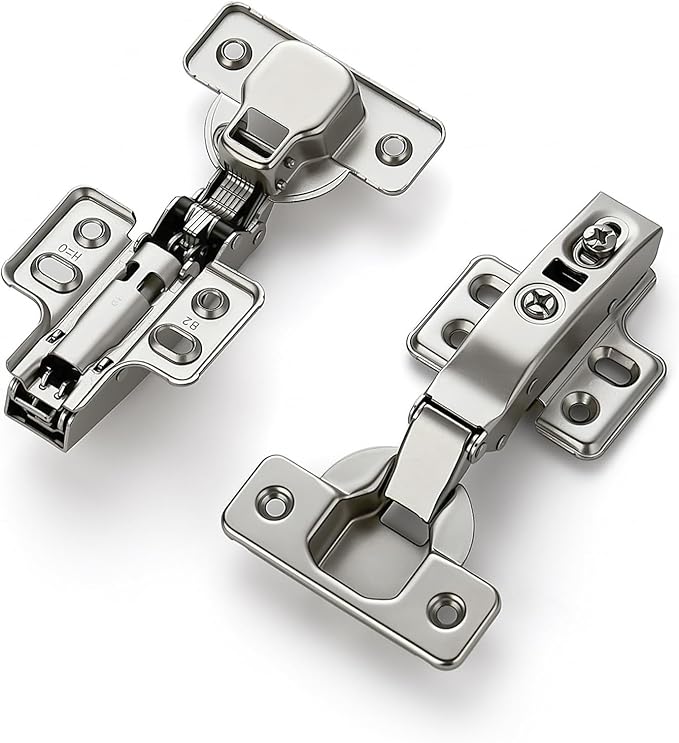 HOME EDIT 5 Pairs 10 Pack European Full Overlay Soft Close Cabinet Hinges Concealed Kitchen Cabinet Hinges Heavy-Duty Frameless Adjustable for Cupboard Hardware
