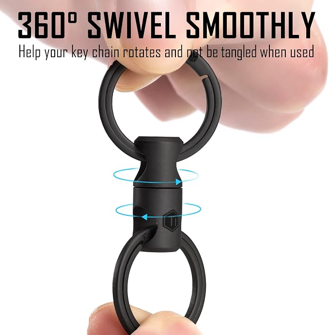 KeyUnity Titanium Swivel Key Ring Keychain Connector