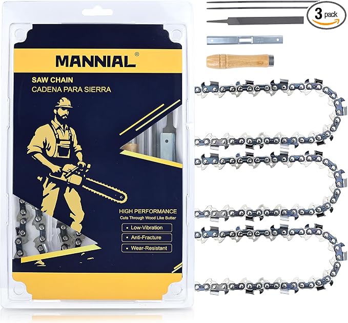 3 Pack 24 Inch Chainsaw Chain 3/8" .050" 84DL Fits S83G Husqvarna, Stihl