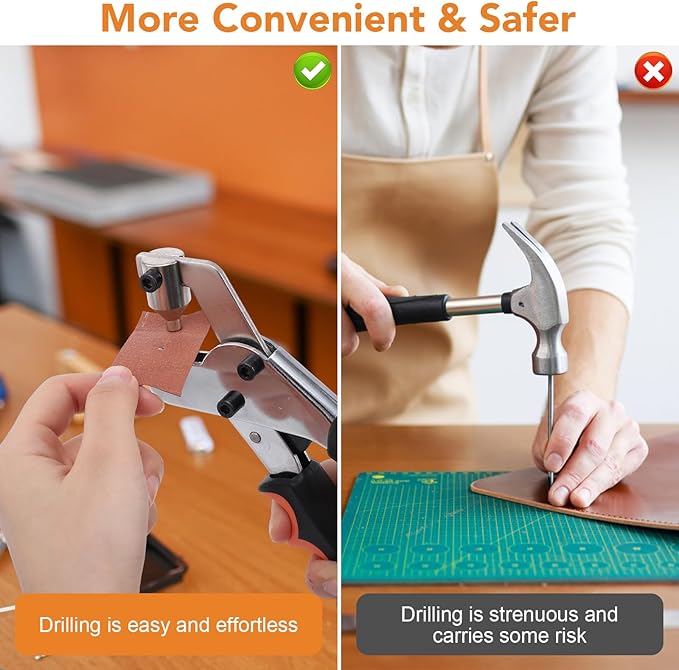 Dntorx Heavy Duty Snap Fastener Tool with 100 Sets, 15mm Snap Button Kit Stainless Steel Snap Fasteners Kit Snap Kit with Tool Snaps for Ffabric Leather Sewing DIY Crafts(Orange)