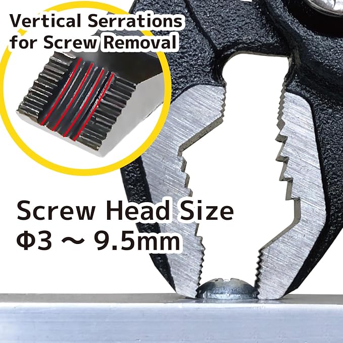 ENGINEER PZ-82 Slip Joint 10" Water Pump Pliers Screw Extractor Jaws | High Leverage Design, Quick Adjustment Groove Joint, Carbon Steel