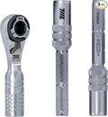711L Mini Ratchet Wrench TG Bundle with Magnetic Bit Extensions | 1/4" Double-Ended Bits Compatible EDC Ratchet with T-Handle & L-Handle 71143+7AX1C