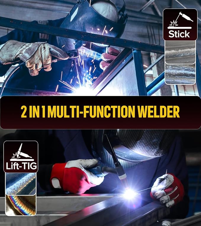 HONE Stick Welder, Upgraded 205Amp Mini Welder Machine 110V with Lift Tig Welding, IGBT Inverter Small Welding Machine with Hot Start Arc Force Anti-Stick VRD for 1/16"-1/8" Rod, Include 25 Rods.
