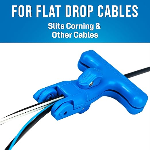 Jonard Tools FOD-2000 Fiber Optic Drop Cable Slitter for 0.250" Flat Cable, Blue