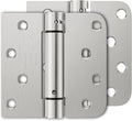 Luxbaro 2 Pack Self Closing Door Hinges, 4 Inch Spring Loaded Hinges with Square & 5/8'' Radius Corners, Adjustable Tension for Garage, Front Door, for Left and Right Hand Door, UL Listed