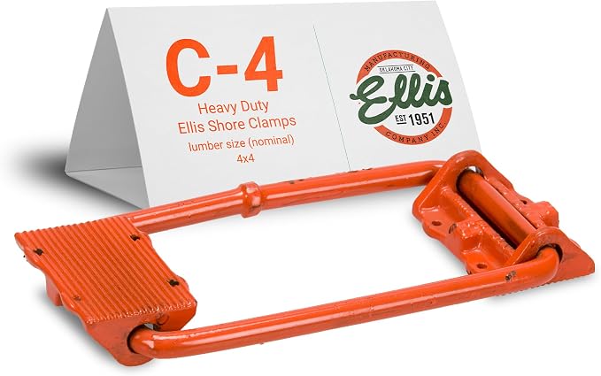 Ellis Shore Clamps - 4x4 Lumber Size, Adjustable Support System, Durable & Secure, Long-Lasting for Woodworking