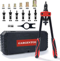 14" Rivet Nut Tool Kit, Professional Rivnut Tool Gun with 6 Metric Mandrels, 50pcs Rivnuts, Heavy-Duty Hand Riveter Set for Automotive & Sheet Metal, with Rugged Storage Case