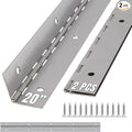 ALBO 20 Inch Silver Heavy Duty Piano Hinge Continuous Stainless Steel 304 (2-Pack), Surface Mount Cabinet Hinges Silver 20"x2" for Counter Flap, Workshop Storage, Toy Chest & File Cabinet